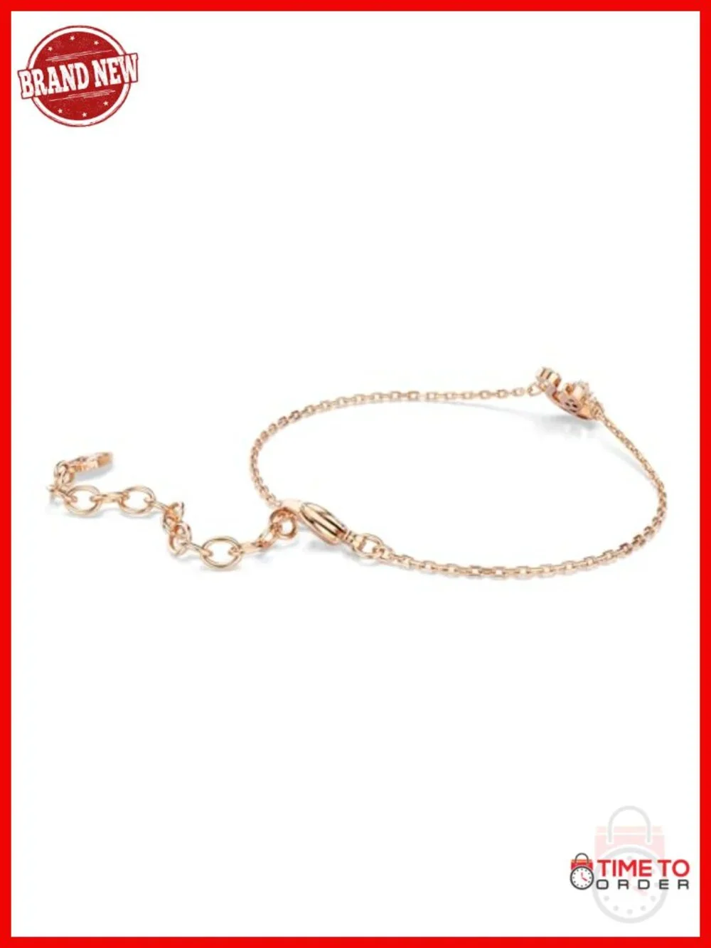 Swarovski Swan Crystal Link Bracelet Rose Gold Plated
